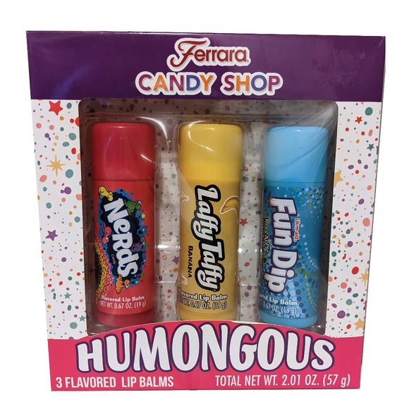 Candy Flavored | Humongous Laffy Taffy, Fun Dip & Nerds Lip Balm 3-Pack | Nestle - Picture 1 of 4